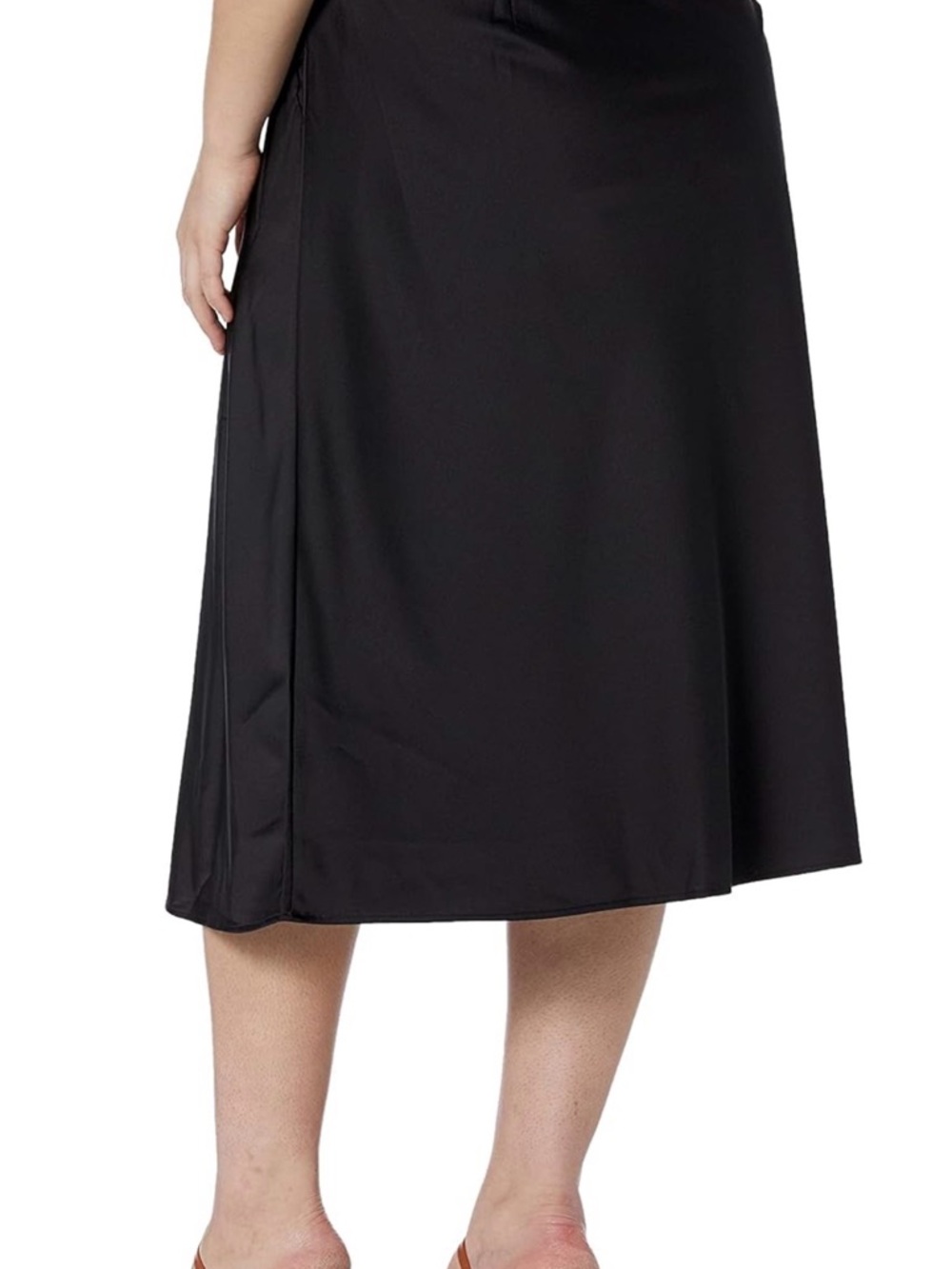 The Drop Maya Silky Slip Skirt Black